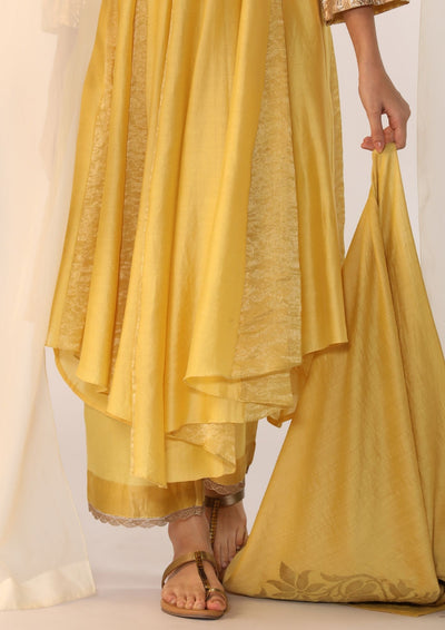 Godet kurta gota handwork with luxrious dupatta