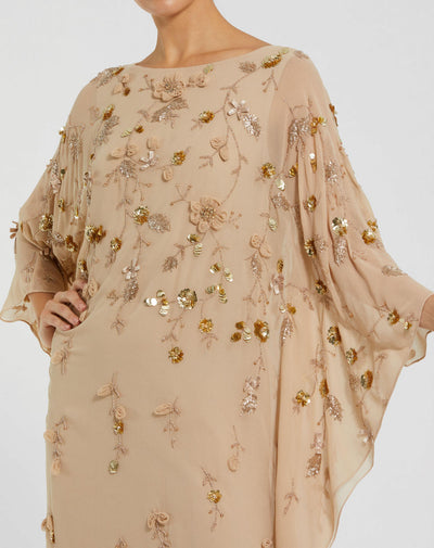 9242-Embellished Trapeze Dress