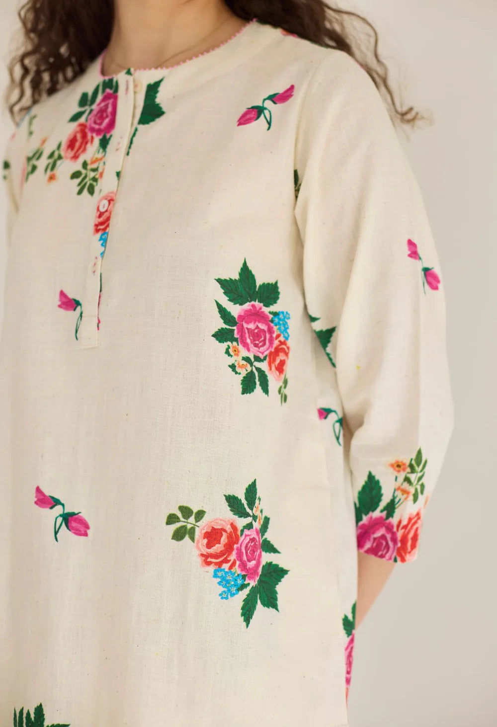 Rose Chintz Short Kurta Set