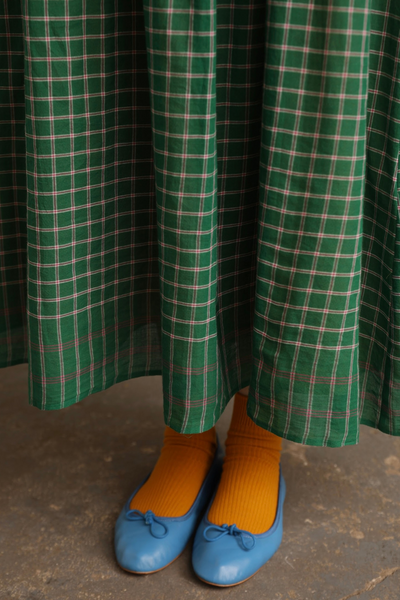 Kyra Dress - Green Checks