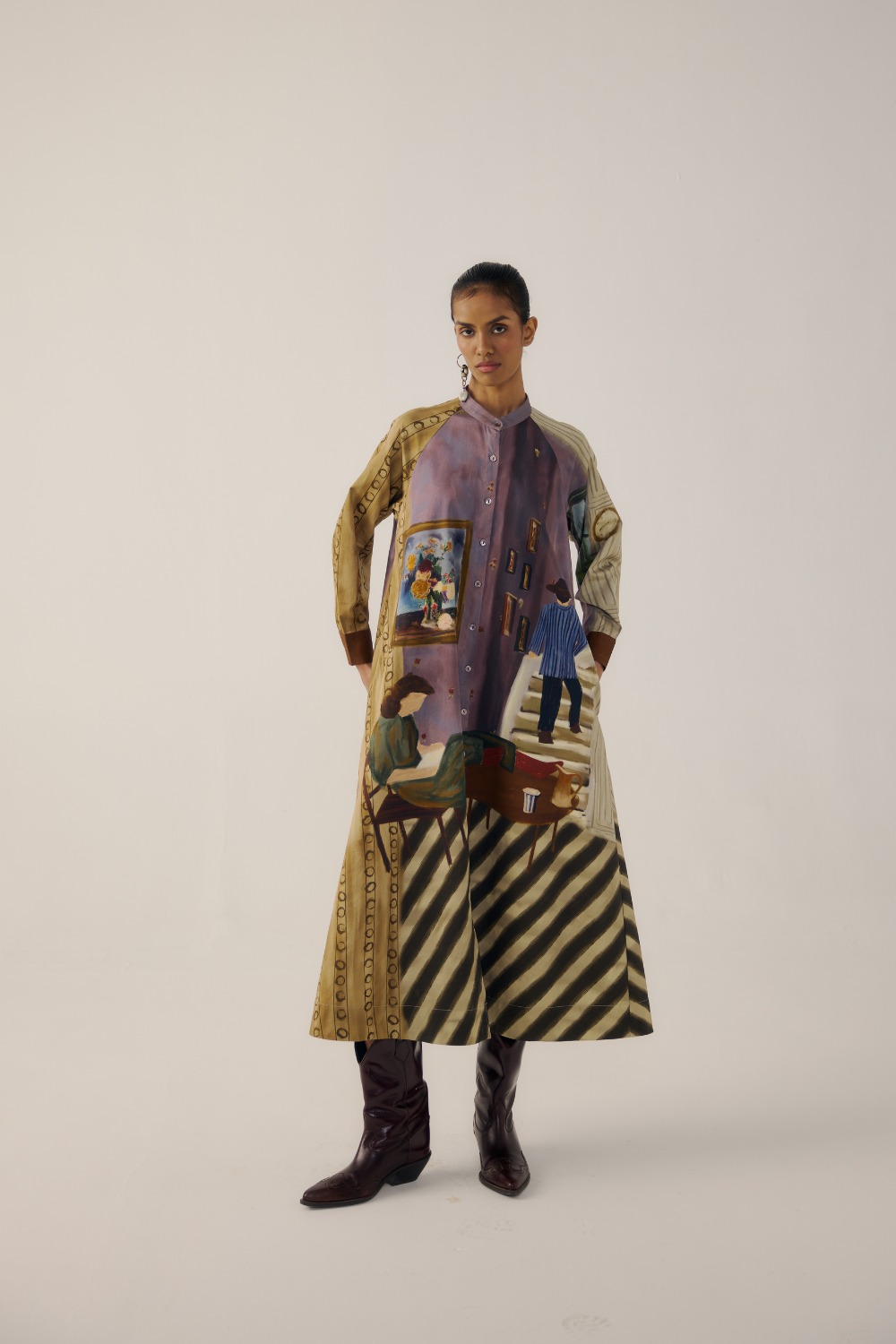 A-LINE LONG DRESS-Living Room