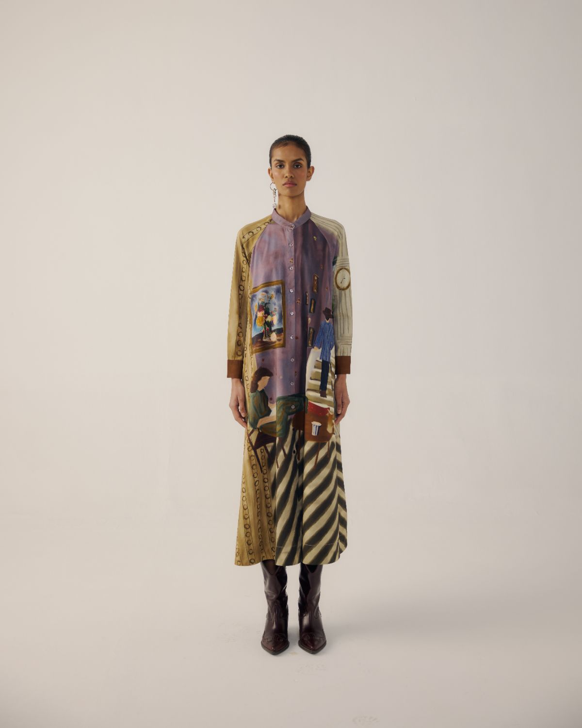 A-LINE LONG DRESS-Living Room