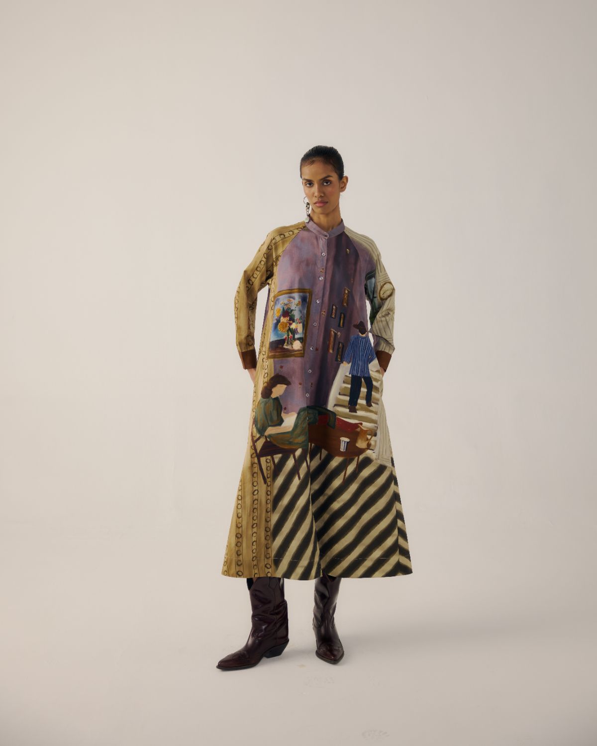 A-LINE LONG DRESS-Living Room