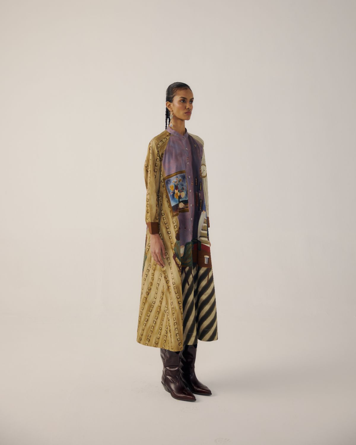 A-LINE LONG DRESS-Living Room