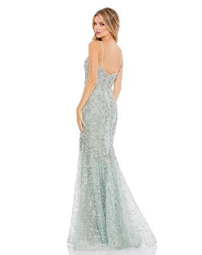 MD-A20242 Embroidered Long Gown-Green