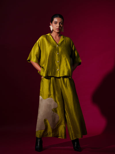 Podi Pants -Leaf green + Grey