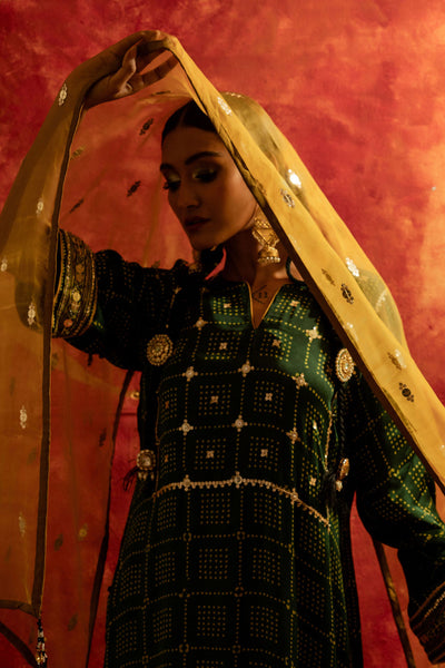 Sitara Ajrakh Straight Kurta Set with Dupatta