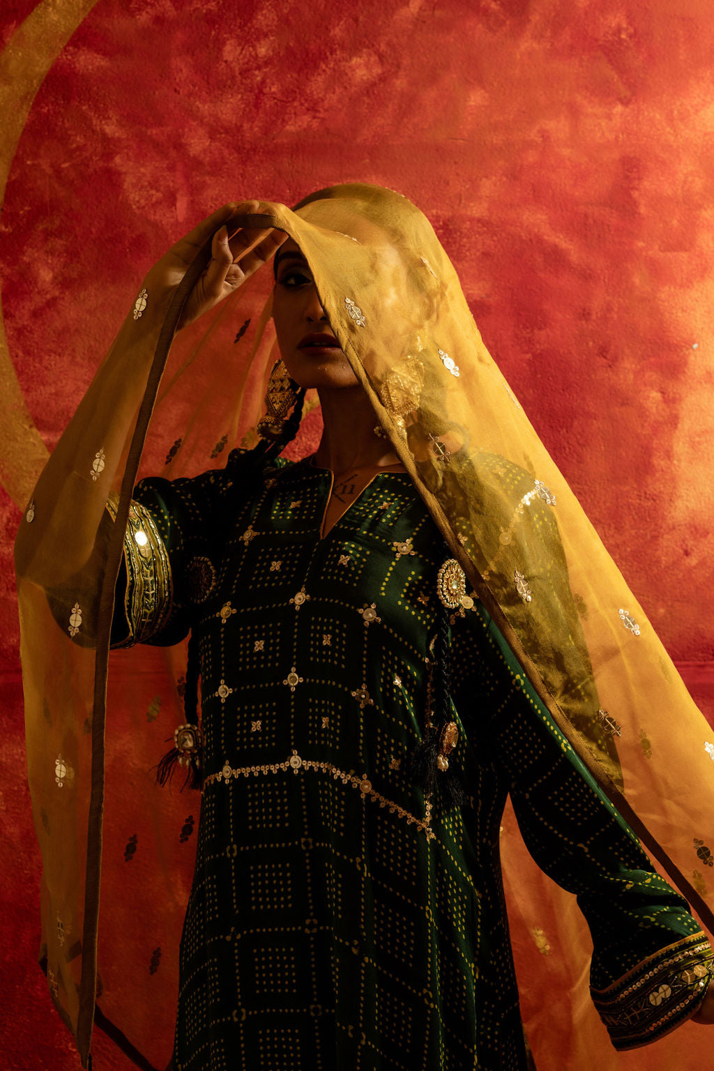 Sitara Ajrakh Straight Kurta Set with Dupatta