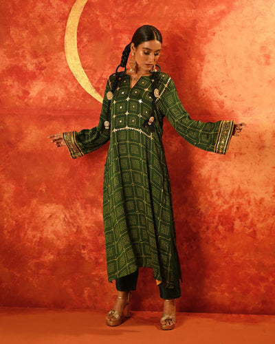Sitara Ajrakh Straight Kurta Set with Dupatta