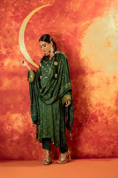 Sitara Ajrakh Straight Kurta Set with Ajrakh Dupatta