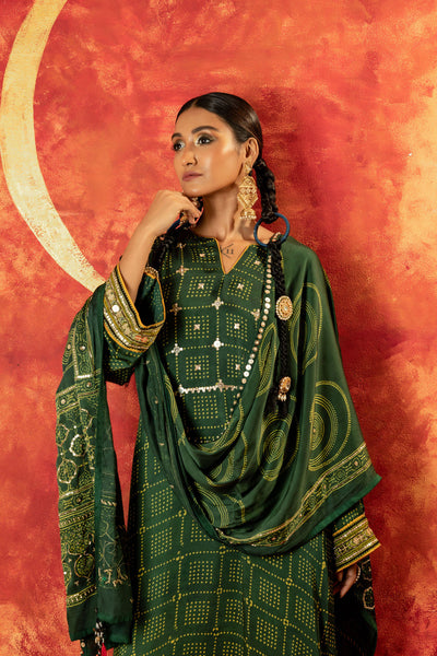 Sitara Ajrakh Straight Kurta Set with Ajrakh Dupatta