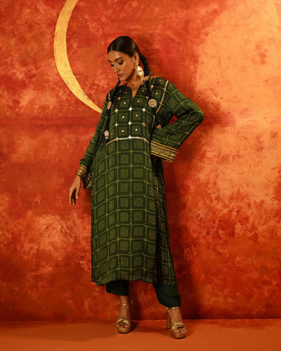 Sitara Ajrakh Straight Kurta Set