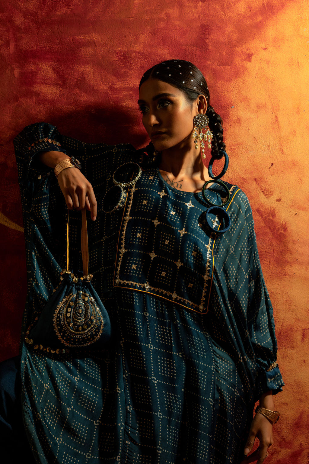 Sitara AntiFit Indigo Ajrakh Kurta Set