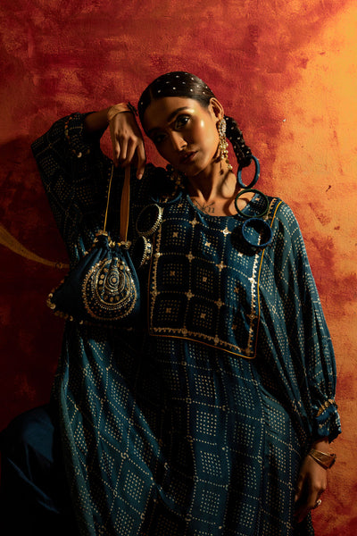 Sitara AntiFit Indigo Ajrakh Kurta Set