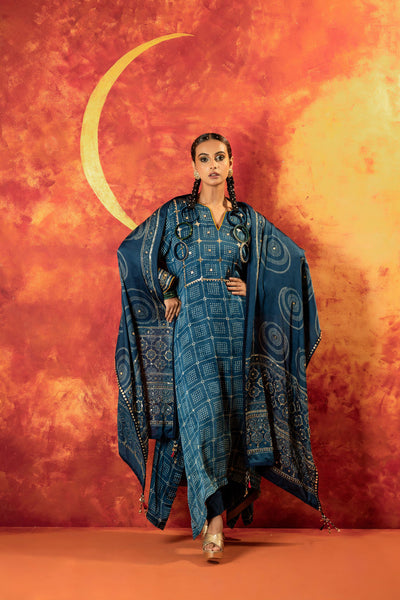 Heena Ajrakh Kurta Set with Dupatta