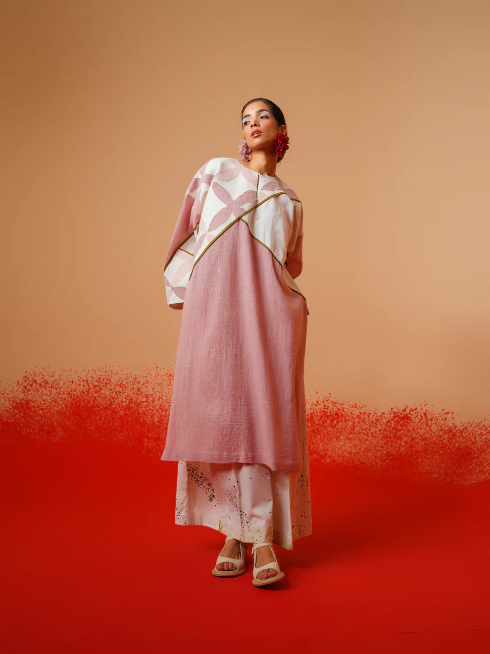 Mist Tunic (Rose Pink + Mauve + Ivory)-Ech/Mi/Tu/RoMaIv