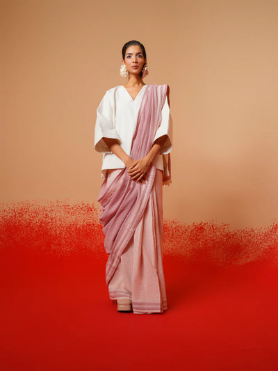 Flora Top (Ivory + Mauve + Rose Pink)-Ech/Fl/To/IvPiMa