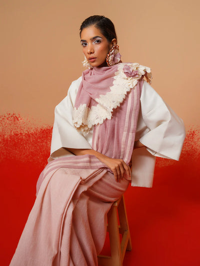 Flora Top (Ivory + Mauve + Rose Pink)-Ech/Fl/To/IvPiMa