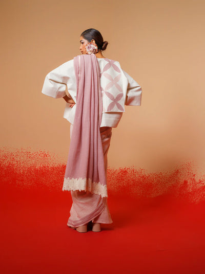 Flora Top (Ivory + Mauve + Rose Pink)-Ech/Fl/To/IvPiMa