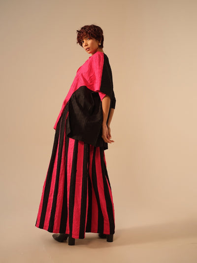 Earthy Top-Pink + Black