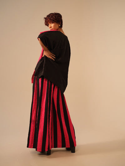 Twin Pants-Pink + Black