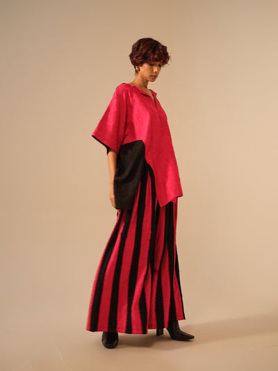 Earthy Top-Pink + Black