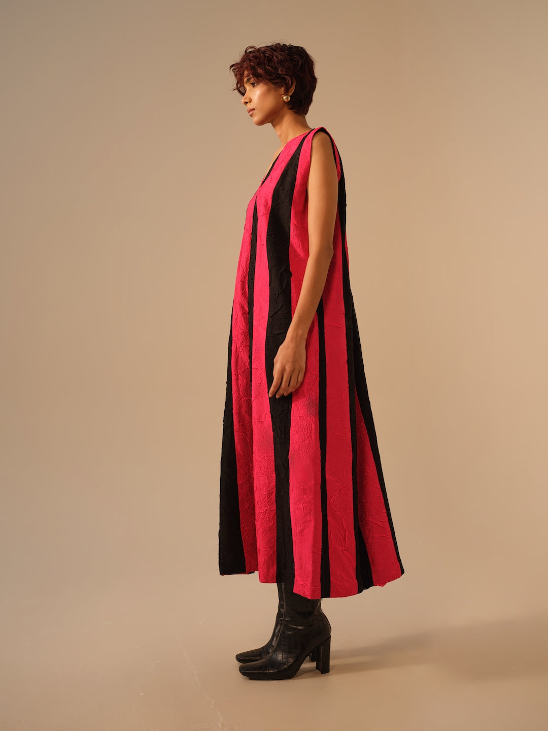 Twin Dress-Pink + Black