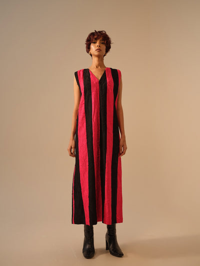 Twin Dress-Pink + Black