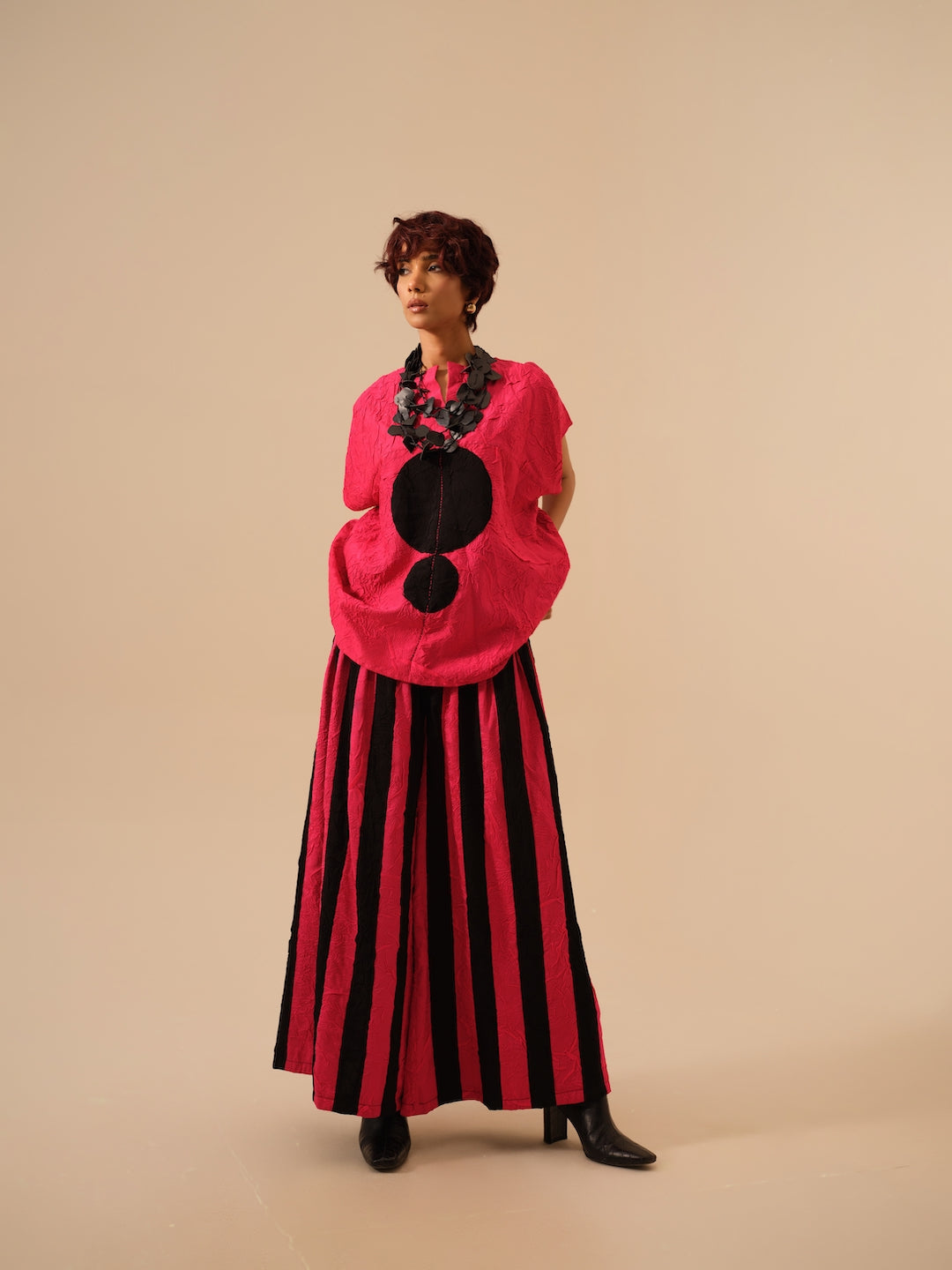 Lane Top-Pink + Black