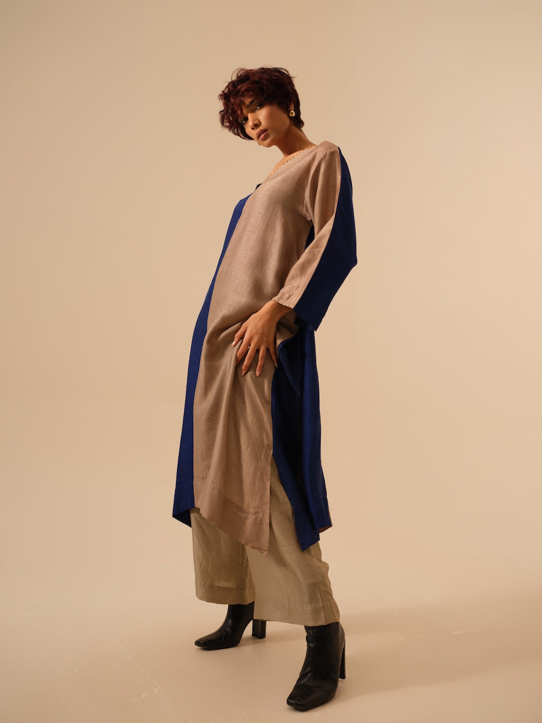 Onyx Tunic-Blue + Grey