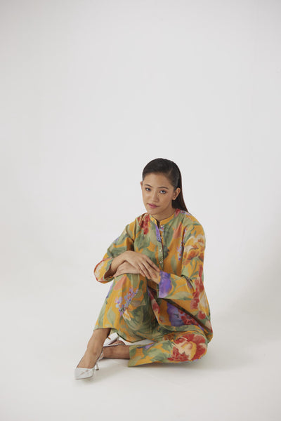 ALLORA YELLOW SHORT KURTA SET
