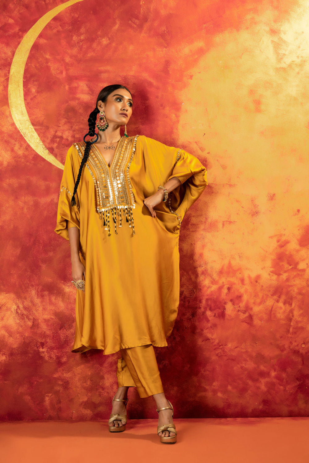 Mahi Mustard AntiFit Kurta with Pant