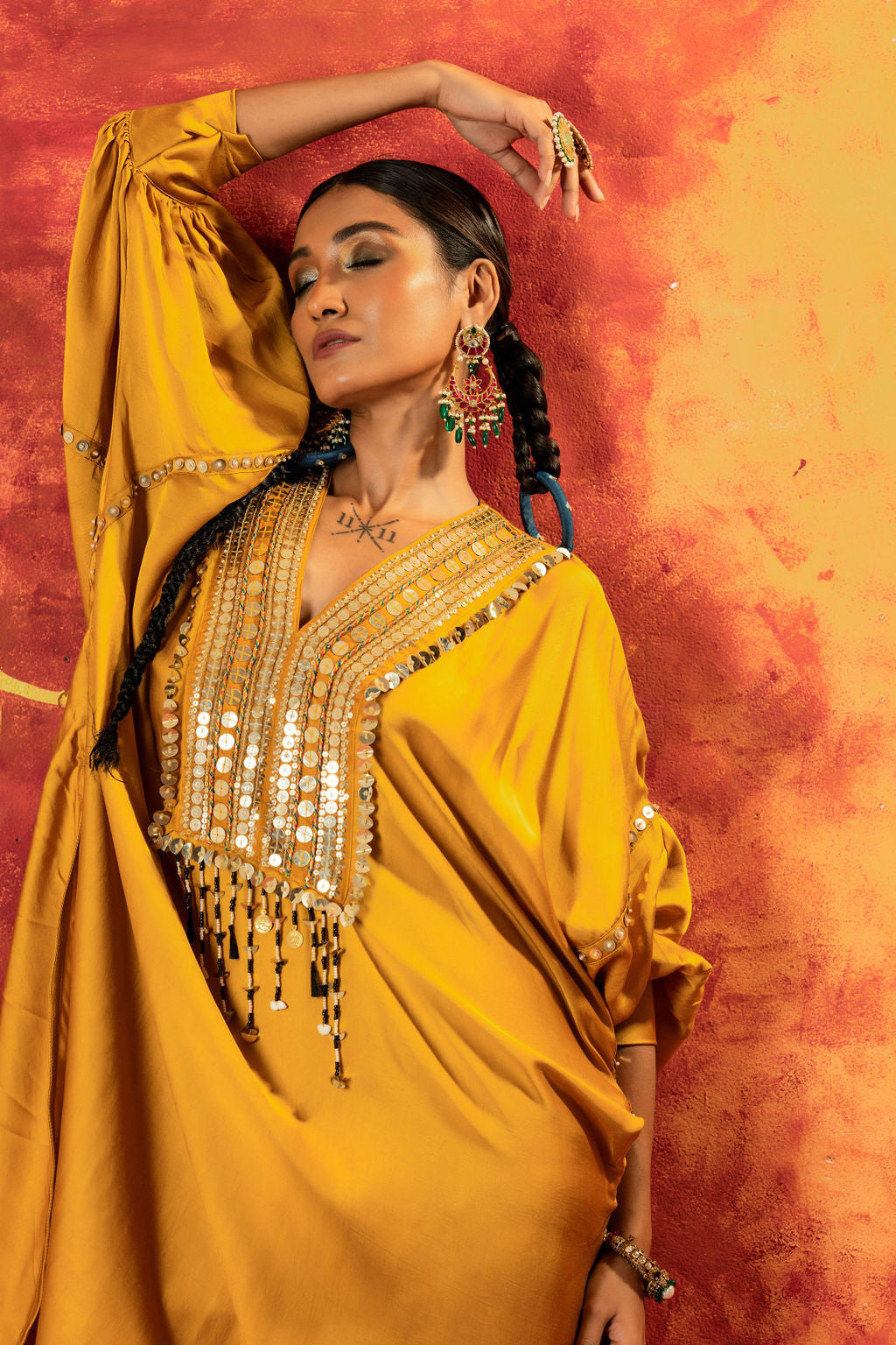 Mahi Mustard AntiFit Kurta with Pant