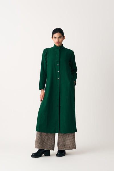 FLAP PLACKET TUNIC - EMERALD