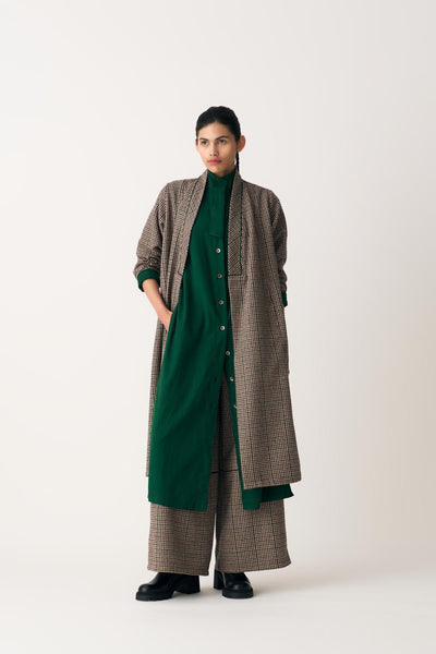FLAP PLACKET TUNIC - EMERALD