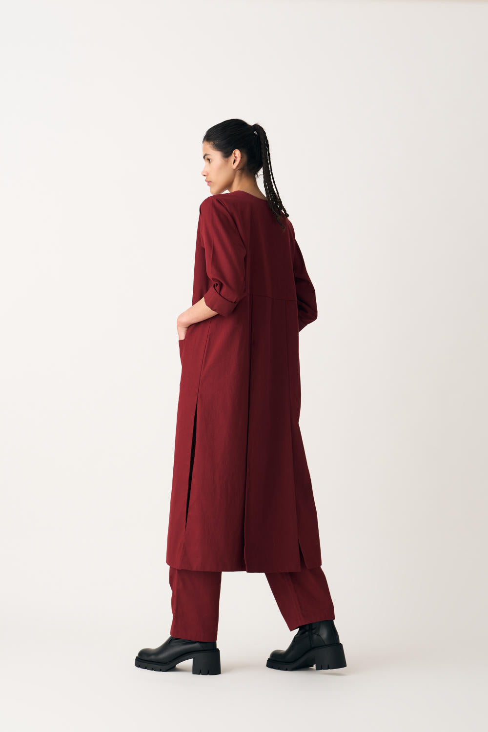 PANEL JACKET - SCARLET