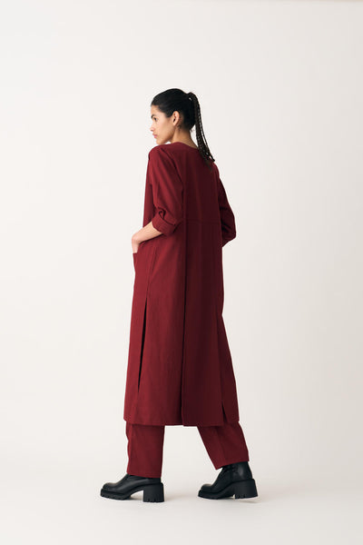 PANEL JACKET - SCARLET