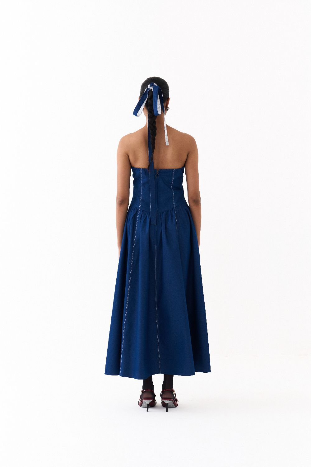 CORSET DRESS-BLUE