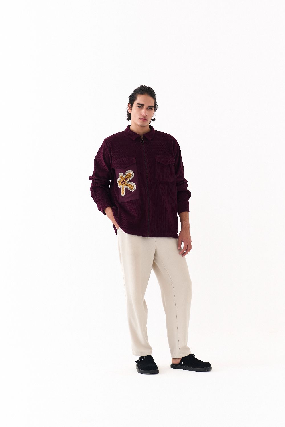 PATCH POCKET SHACKET-WINE