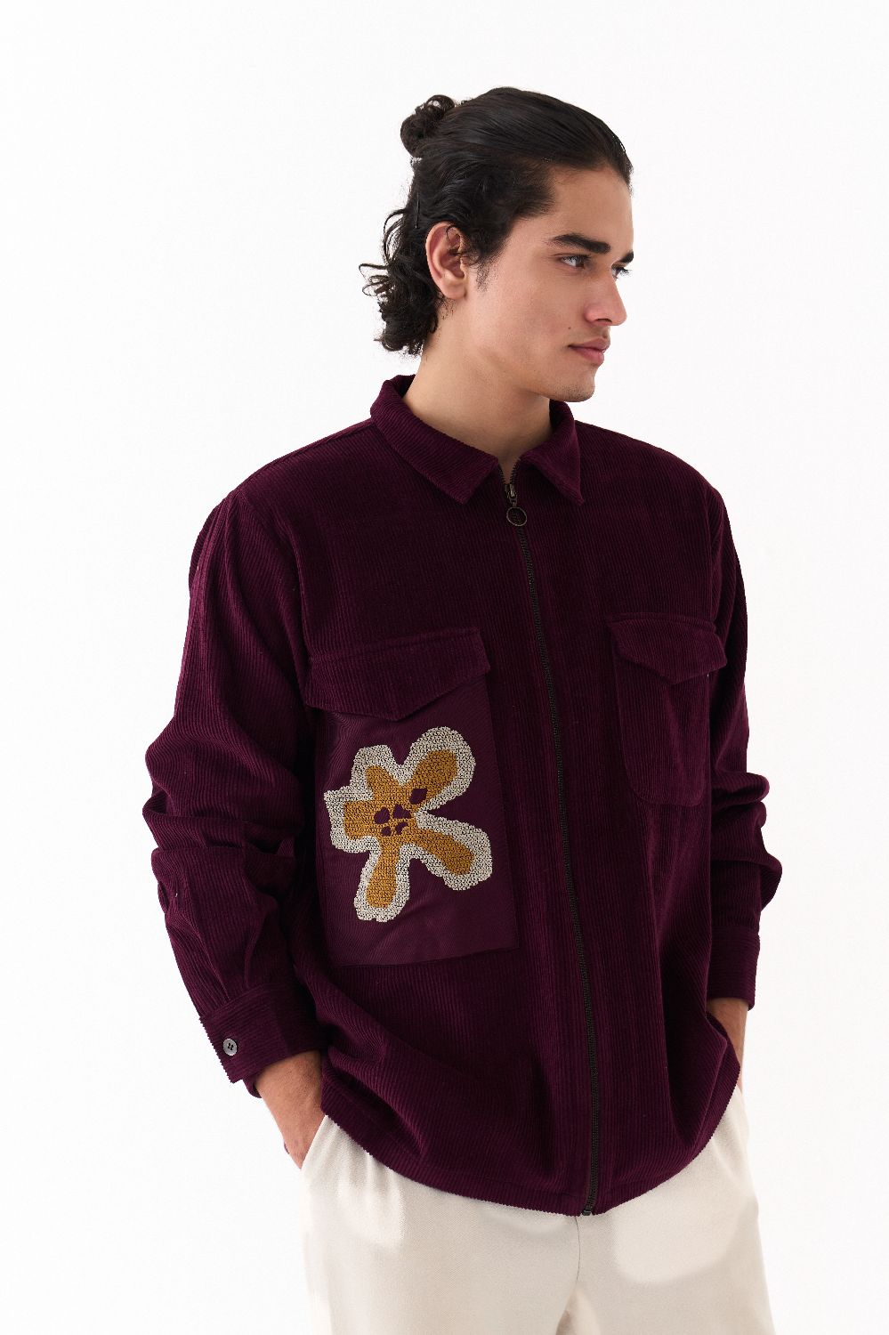 PATCH POCKET SHACKET-WINE