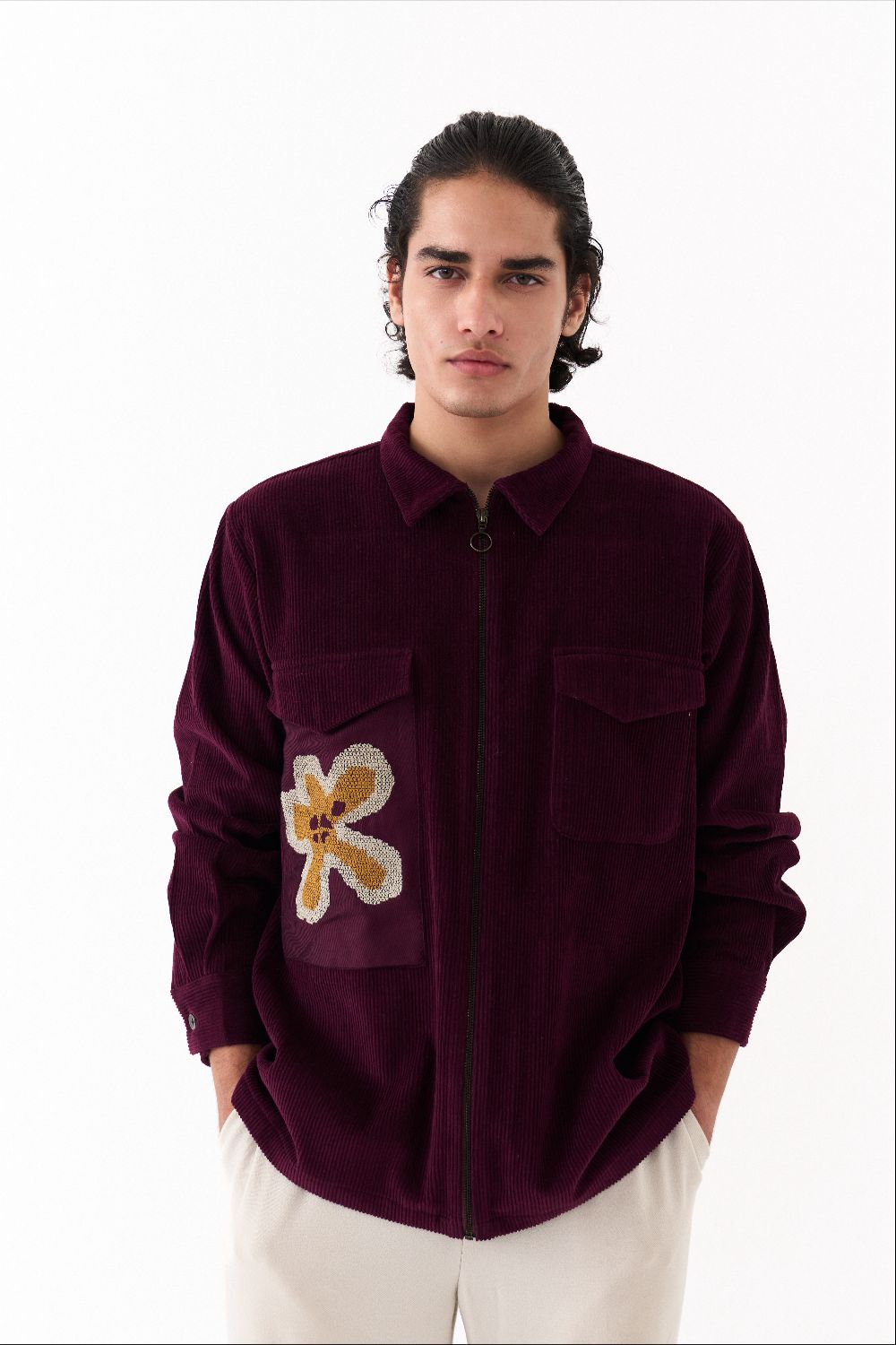PATCH POCKET SHACKET-WINE