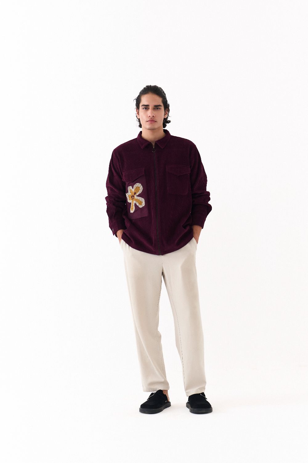 PATCH POCKET SHACKET-WINE