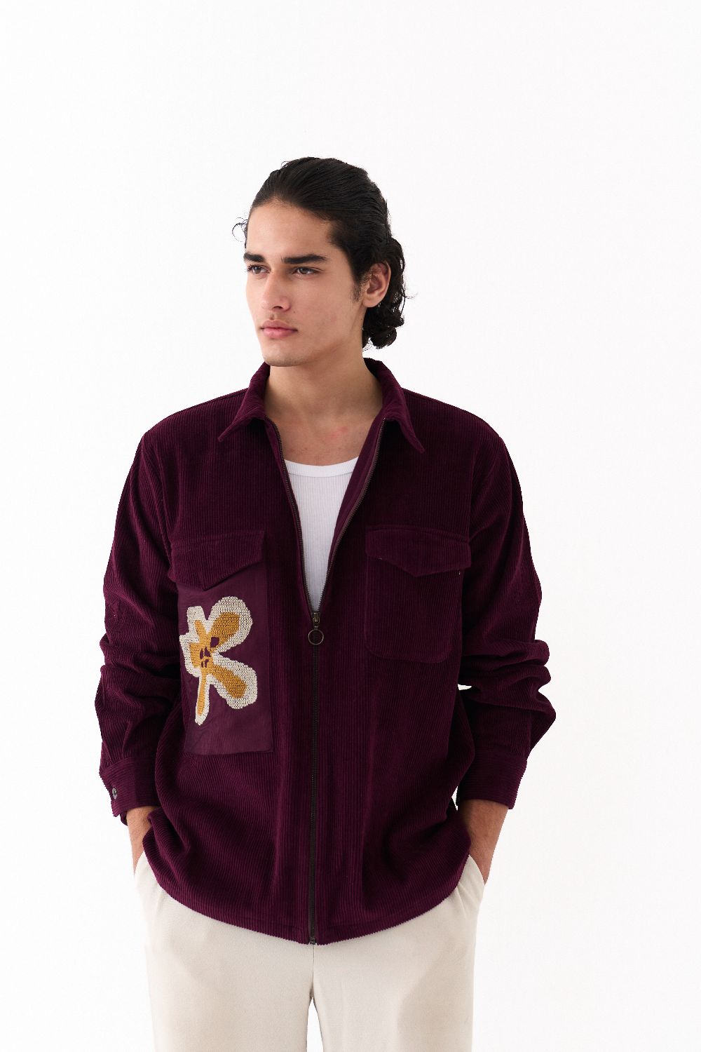 PATCH POCKET SHACKET-WINE