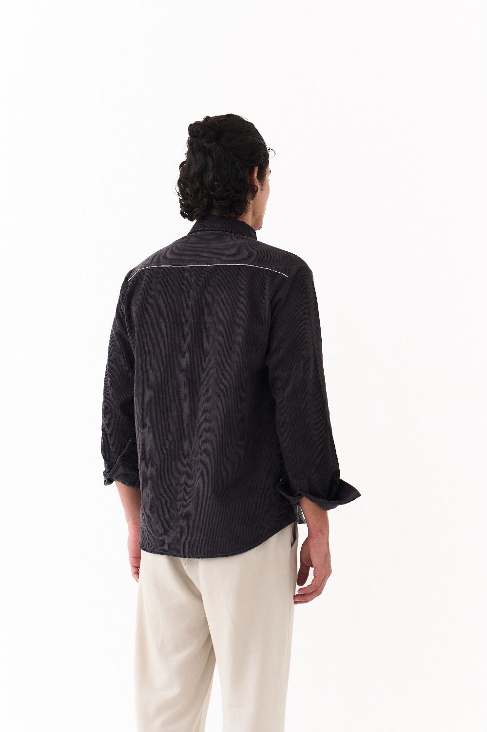 EMB. PATCH SHIRT-GREY
