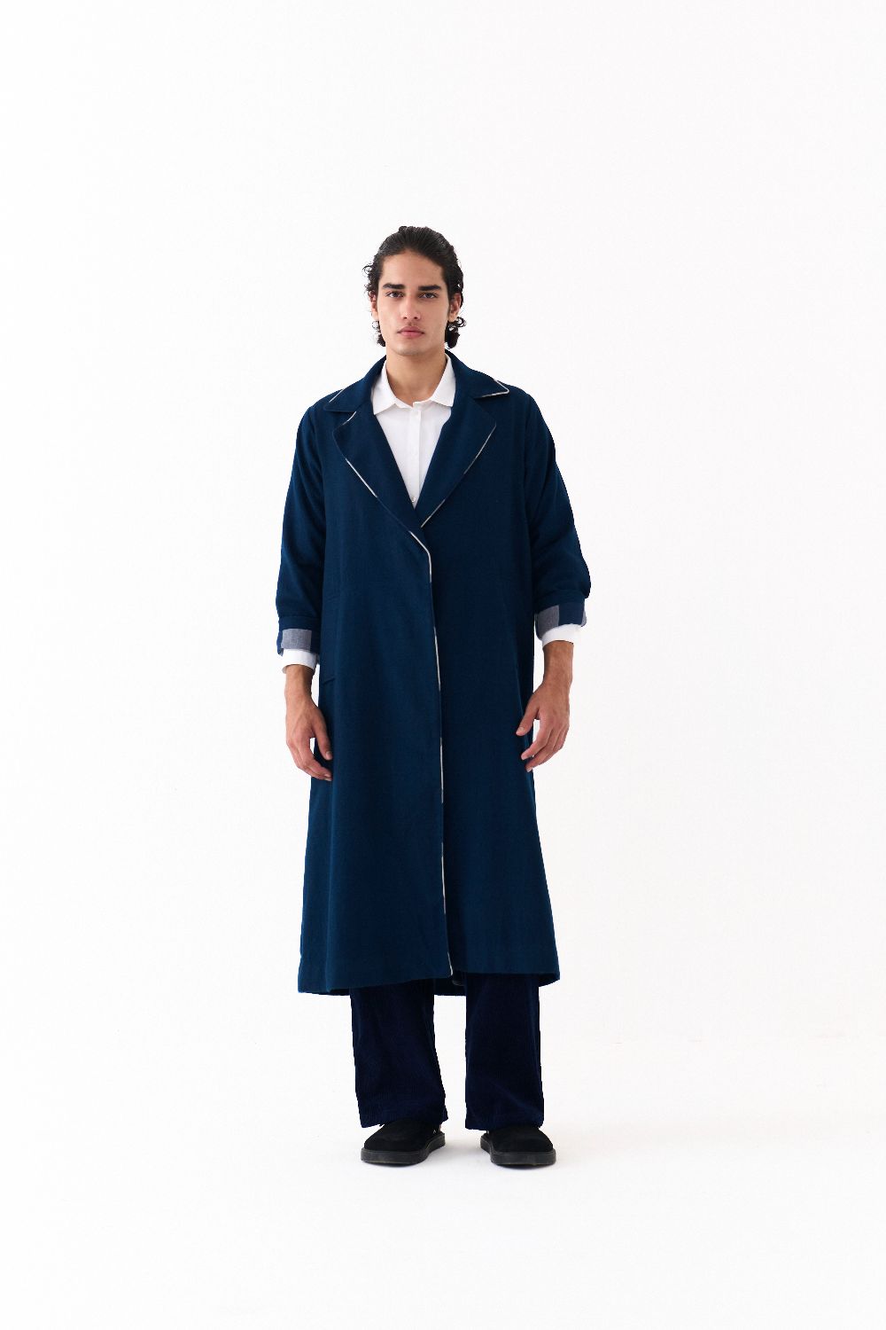 NOTCH COLLAR OVERLAY-NAVY