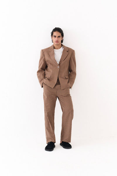 SINGLE BREASTED BLAZER CO-ORD-DENIM BLUE