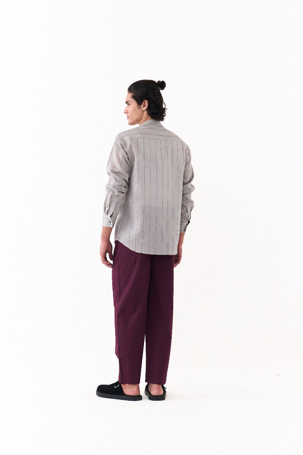 FRONT PLEAT BOTTOM-WINE