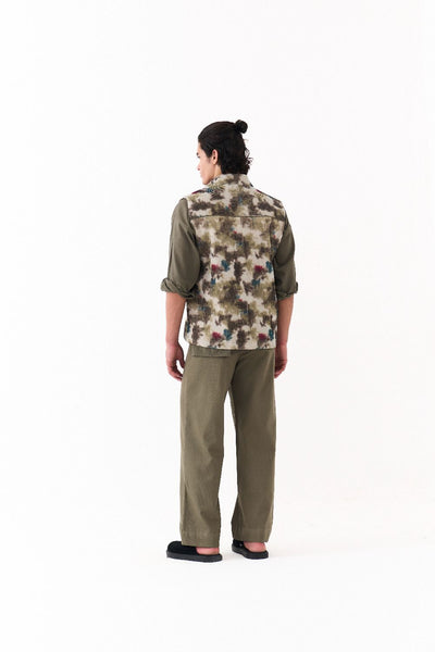 SLEEVELESS BOMBER JACKET CO-ORD (SET 0F 3)-MULTI-COLOUR