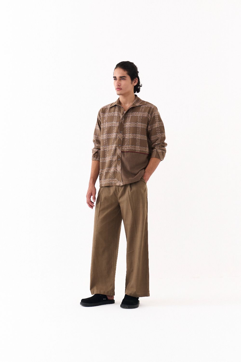 FRONT PLEAT BOTTOM-CEDAR