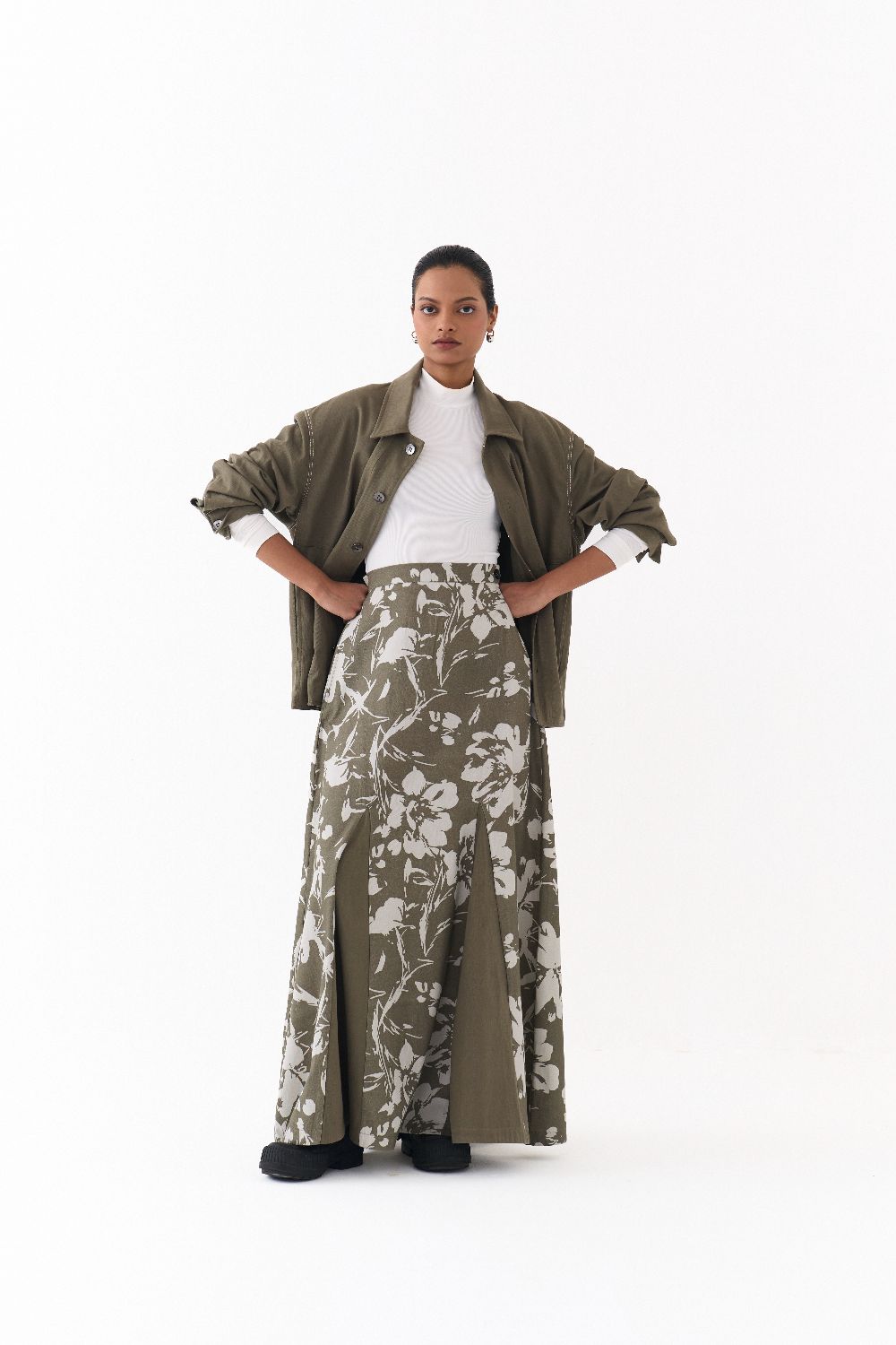 UNISEX JACKET CO ORD (SET OF 2)-OLIVE